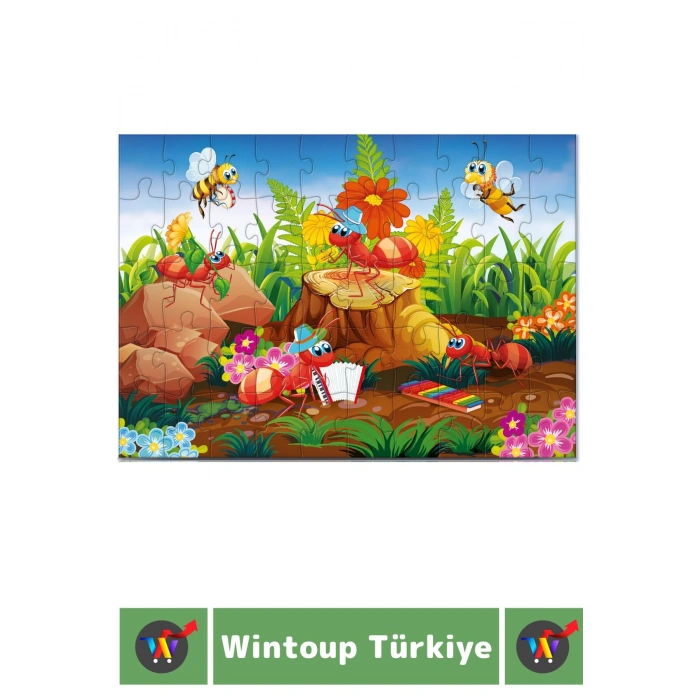 Premium El Göz Koordinasyon Problem Çözme Beceri Geliştirici Çocuk PUZZLE MÜZİSYEN BÖCEKLER