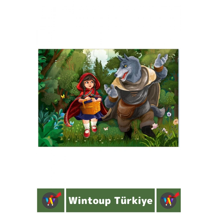 Premium Seri Eğlenceli El Göz Koordinasyon Beceri Geliştirici Çocuk 2X50 Parça PUZZLE ORMANDAKİ KIZ