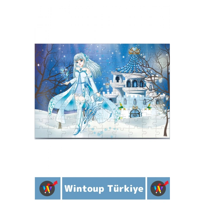 Eğlenceli El Göz Koordinasyon Beceri Geliştirici Çocuk 2x100 PUZZLE KIŞ VE İLKBAHAR PRENSESLERİ