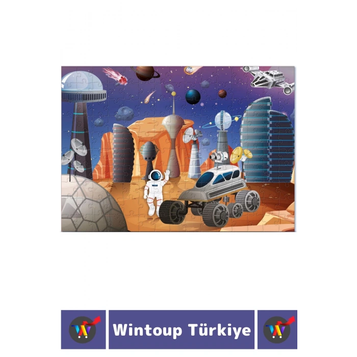 Premium Seri Eğlenceli El Göz Koordinasyon Beceri Geliştirici Çocuk 150 Parça PUZZLE MARSTA YAŞAM