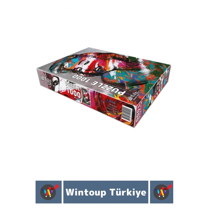 Premium El Göz Koordinasyon Beceri Görsel Algı Geliştirici 1000 Parça Çocuk PUZZLE MARILYN GÜLÜŞÜ