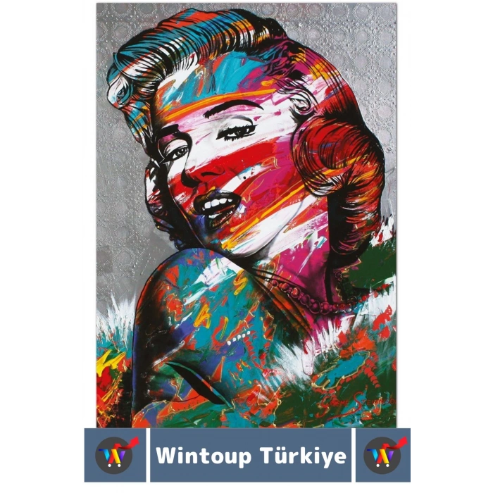 Premium El Göz Koordinasyon Beceri Görsel Algı Geliştirici 1000 Parça Çocuk PUZZLE MARILYN GÜLÜŞÜ