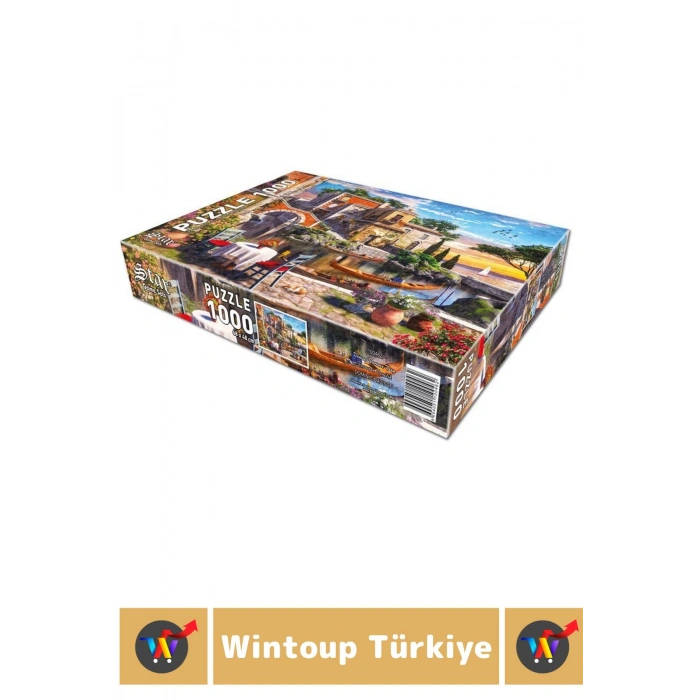 Eğlenceli Koordinasyon Beceri Görsel Algı Geliştirici Çocuk 1000 Parça PUZZLE TERASTAN VENEDİK