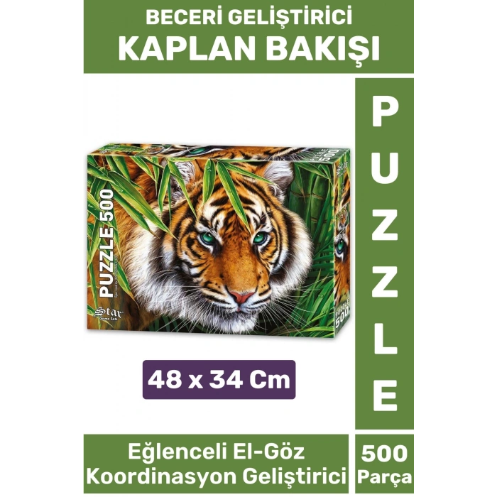 Eğlenceli El Göz Koordinasyon Beceri Görsel Algı Geliştirici Çocuk 500 Parça PUZZLE KAPLAN BAKIŞI