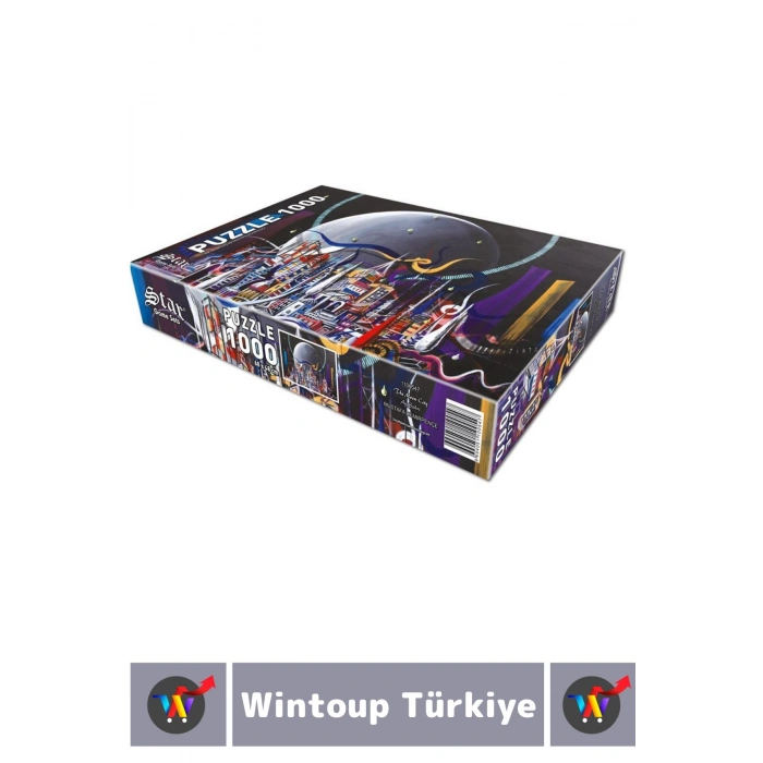 Premium Eğlenceli El Göz Koordinasyon Beceri Görsel Algı Geliştirici Çocuk 1000 Prça PUZZLE AY ŞEHRİ
