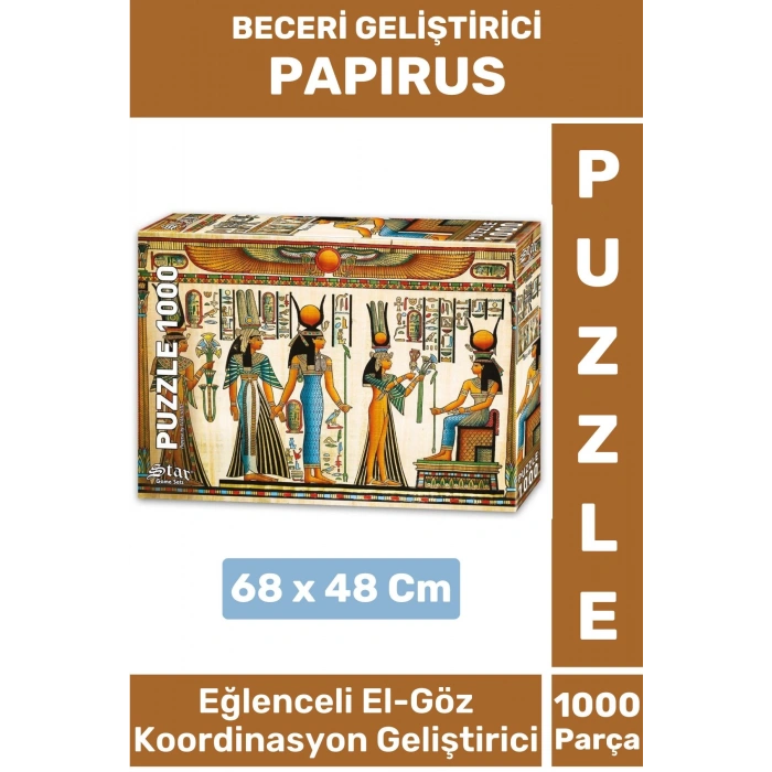 Premium Eğlenceli El Göz Koordinasyon Beceri Görsel Algı Geliştirici Çocuk 1000 Parça PUZZLE PAPIRUS