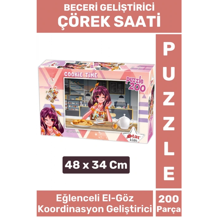 Özel Seri Eğlenceli El Göz Koordinasyon Beceri Geliştirici Çocuk 200 Parça PUZZLE ÇÖREK SAATİ