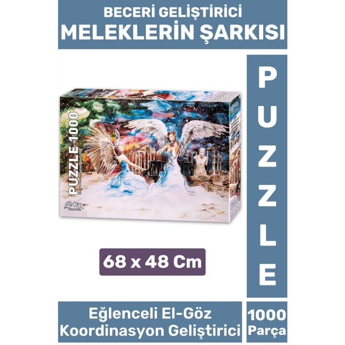 Özel El Göz Koordinasyon Beceri Görsel Algı Geliştirici Çocuk 1000 Parça PUZZLE MELEKLERİN ŞARKISI
