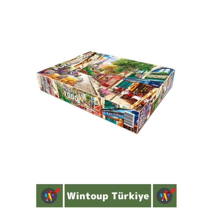 El Göz Koordinasyon Beceri Görsel Algı Geliştirici Çocuk 1000 Parça PUZZLE PARİSTE BİR KÜÇÜK SOKAK