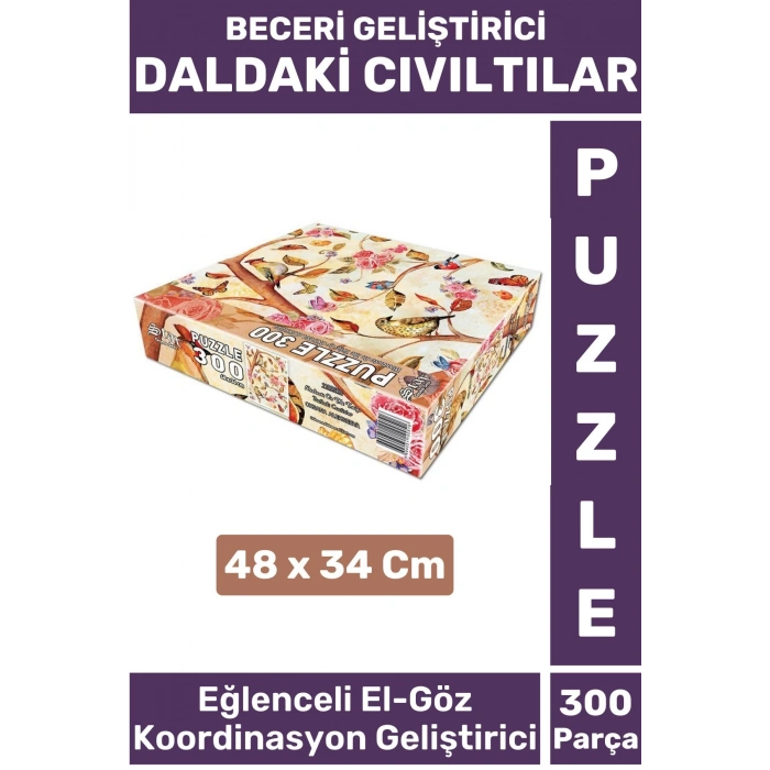 Premium Eğlenceli El Göz Koordinasyon Beceri Geliştirici Çocuk 300 Parça PUZZLE DALDAKİ CIVILTILAR