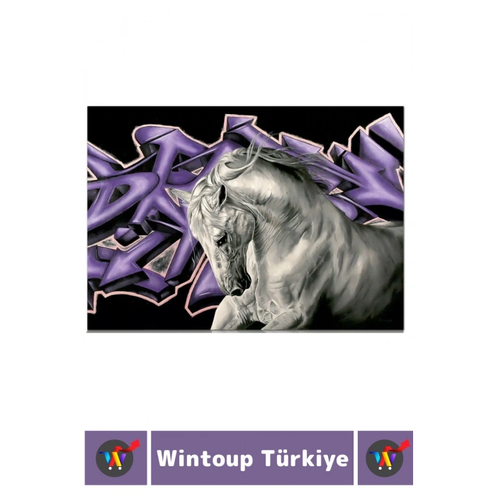 Premium Eğlenceli El Göz Koordinasyon Beceri Görsel Algı Geliştirici Çocuk 1000 Prça PUZZLE BEYAZ AT