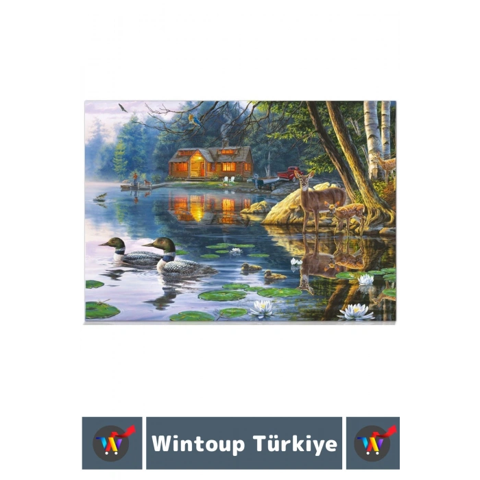 Premium Eğlenceli El Göz Koordinasyon Beceri Görsel Algı Geliştirici Çocuk 1000 Pr PUZZLE YANKI KOYU