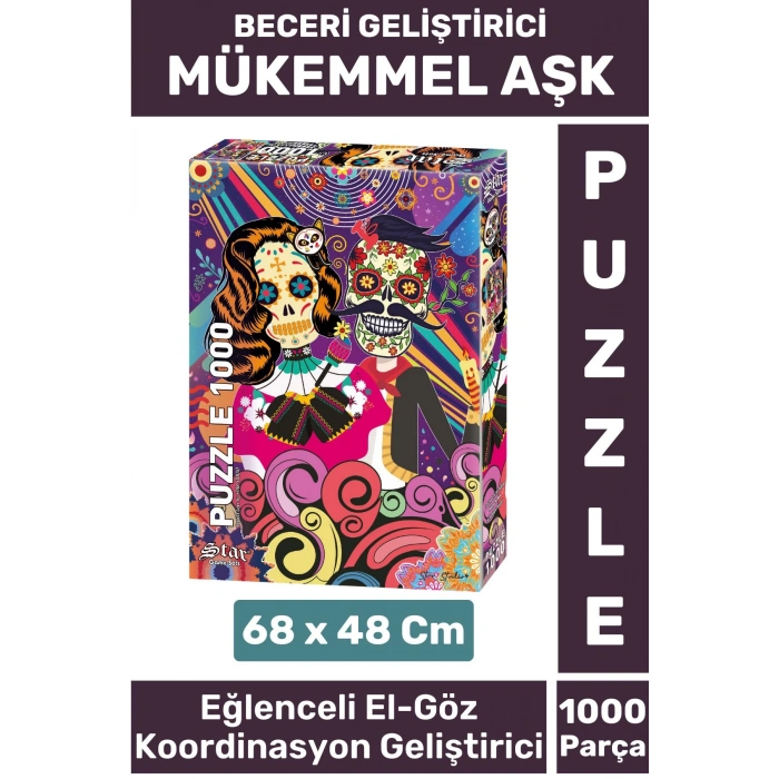 Eğlenceli El Göz Koordinasyon Beceri Görsel Algı Geliştirici Çocuk 1000 Parça PUZZLE MÜKEMMEL AŞK