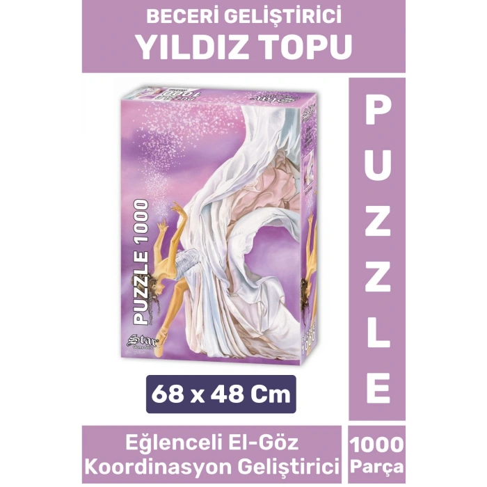Eğlenceli El Göz Koordinasyon Beceri Görsel Algı Geliştirici Çocuk 1000 Parça PUZZLE YILDIZ TOPU