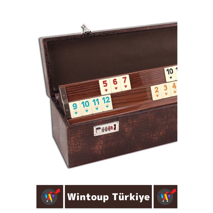 Elit Uzun Ömürlü Aile Ev Arkadaş Kahve Cafe Oyun Takımı KİLİTLİ ÇANTALI KOYU RENK 101 Okey Takımı