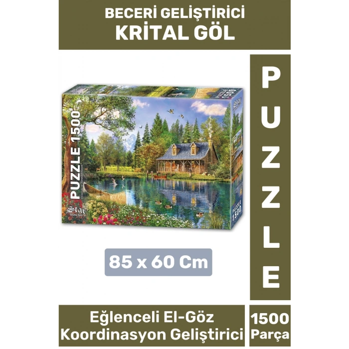Premium Eğlenceli El Göz Koordinasyon Hafıza Beceri Geliştirici 1500 Parça PUZZLE KRİSTAL GÖL