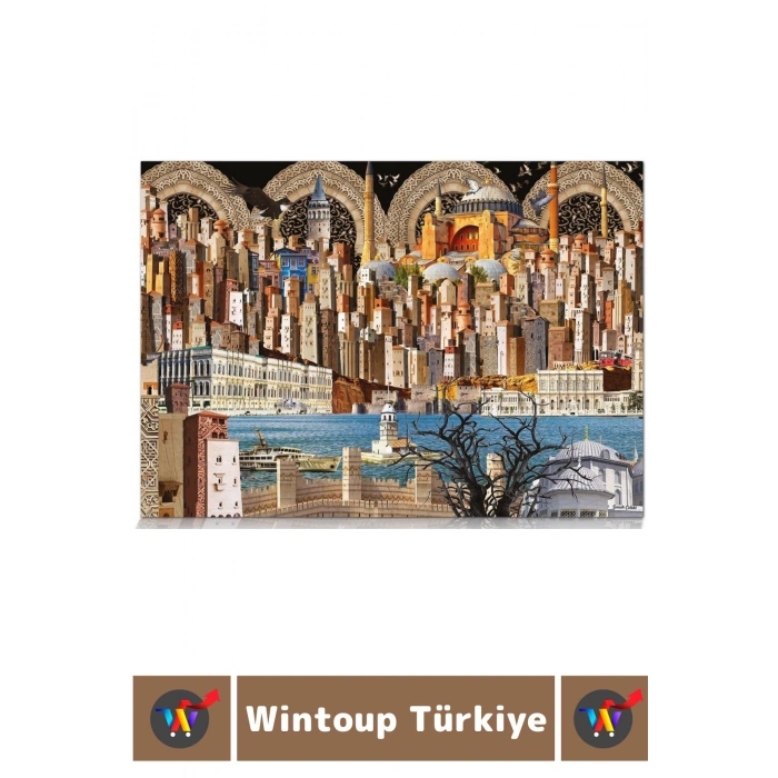 Premium Eğlenceli El Göz Koordinasyon Hafıza Beceri Geliştirici 2000 Parça PUZZLE ANLAT İSTANBUL