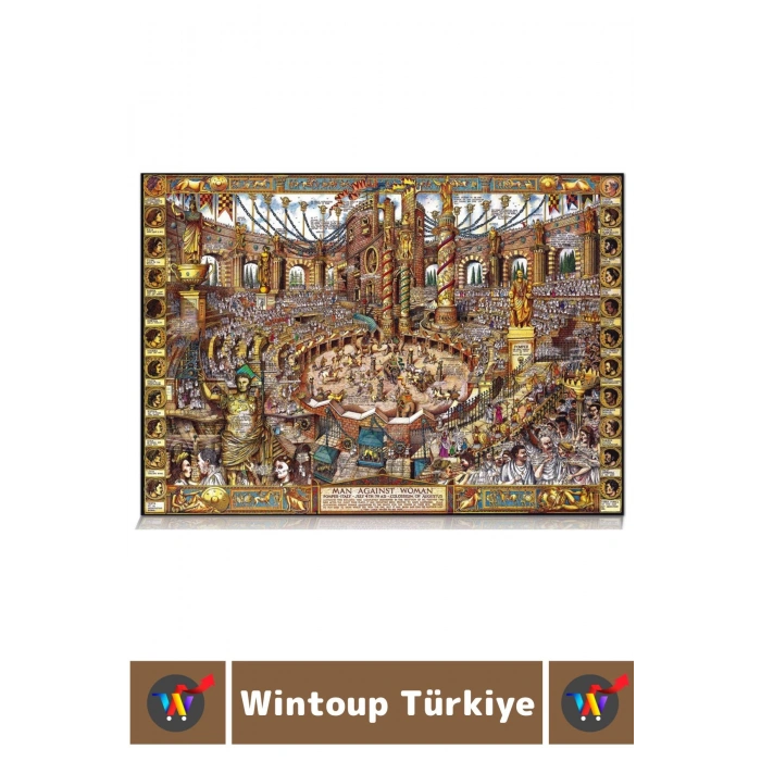 Eğlenceli Göz Koordinasyon Hafıza Beceri Geliştirici 2000 Parça PUZZLE ERKEKLER VE KADINLAR SAVAŞI