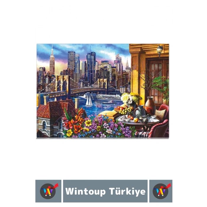 Eğlenceli El Göz Koordinasyon Hafıza Beceri Geliştirici 2000 Parça PUZZLE UYUMAYAN ŞEHİR BROOKLYN