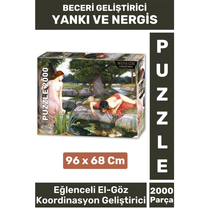 Premium Eğlenceli El Göz Koordinasyon Hafıza Beceri Geliştirici 2000 Parça PUZZLE YANKI VE NERGİS