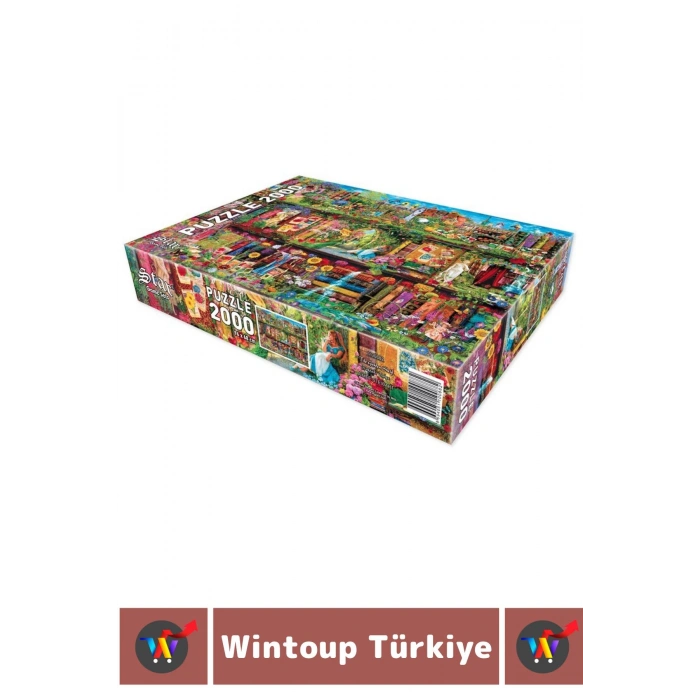 Premium Eğlenceli El Göz Koordinasyon Hafıza Beceri Geliştirici 2000 Parça PUZZLE RAFTAKİ BAHÇE