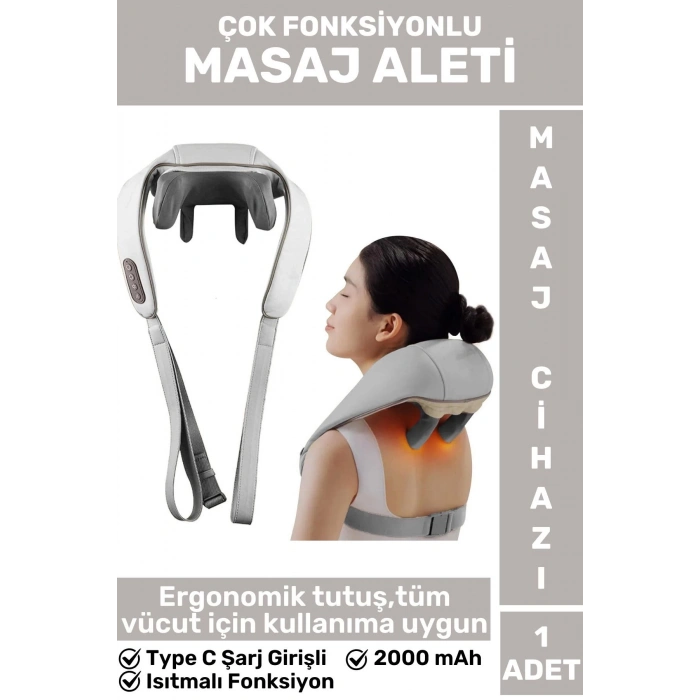 Ergonomik Kol Bacak Sırt Bel Boyun Isıtma Özellikli Kompakt Spor Fitness Kas Gevşetici Masaj Aleti