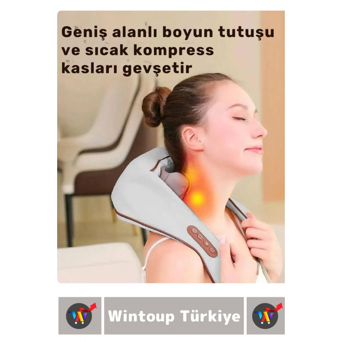 Ergonomik Kol Bacak Sırt Bel Boyun Isıtma Özellikli Kompakt Spor Fitness Kas Gevşetici Masaj Aleti