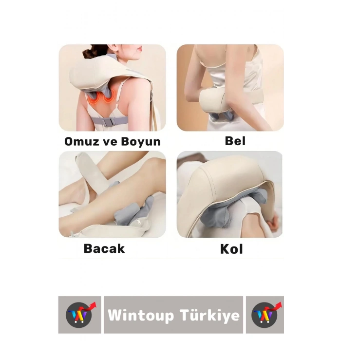 Ergonomik Kol Bacak Sırt Bel Boyun Isıtma Özellikli Kompakt Spor Fitness Kas Gevşetici Masaj Aleti