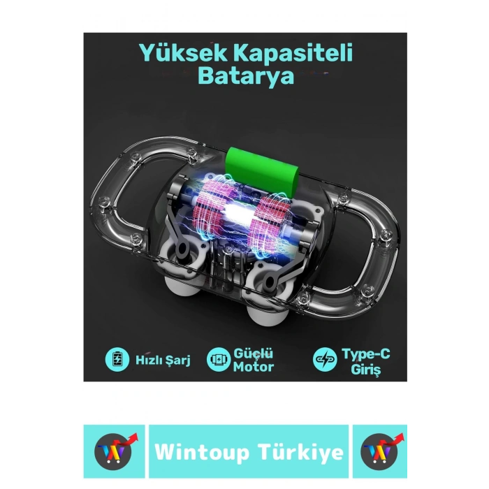 Ergonomik Kol Bacak Sırt Bel 4 Başlıklı Yoğunluk Ayarlamalı 20 Hız Seviyeli Type C Şarj Masaj Aleti