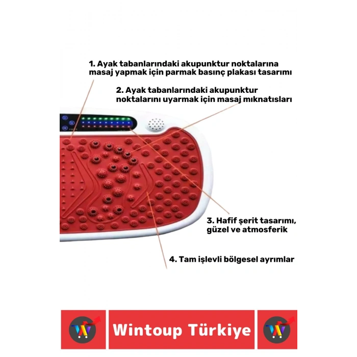 Kol Bacak Karın 4 Programlı Uzaktan Kumandalı Yüksek Titreşimli Fitness Spor Masaj Cihazı