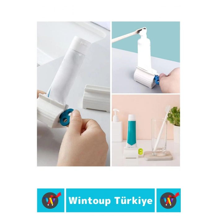 Premium Yüksek Kaliteli Kompakt Banyo Seyahat Çevirme Kollu Diş Macunu Sıkacağı