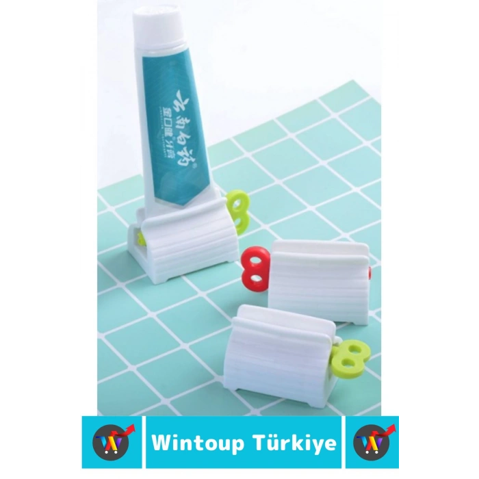 Premium Yüksek Kaliteli Kompakt Banyo Seyahat Çevirme Kollu Diş Macunu Sıkacağı