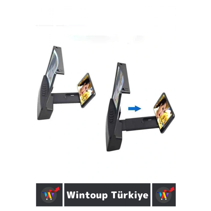 Premium Kompakt Bluetoothlu Hoparlörlü Ekran Büyütücü Cep Telefonu Stand Ekran Büyütücü 10 Inch