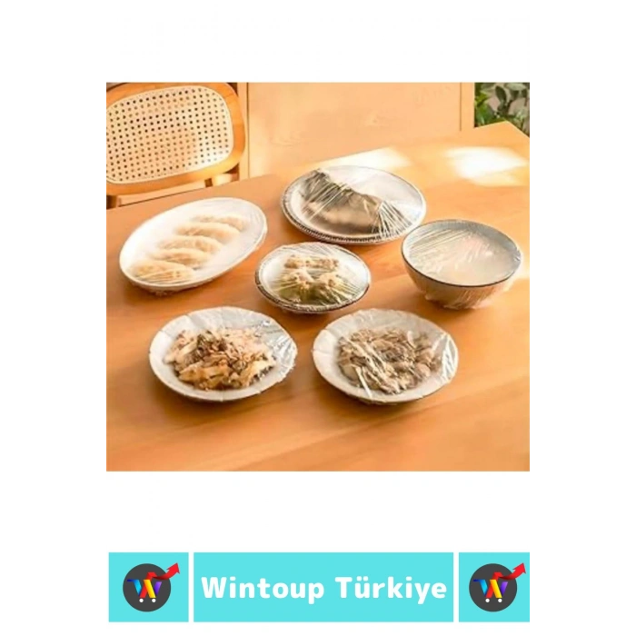 Özel Üretim Yemek Saklama Bozulma Önleyici Tazelik Sağlayan Lastikli Tencere Tabak Bonesi 100 Adet