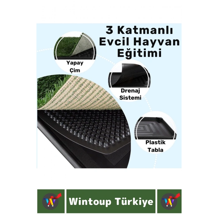 Pet Evcil Hayvan Köpek Eğitim 3 Katmanlı Sızdırmaz Kolay Temizlenir Küçük Irk Yavru Köpek Tuvaleti