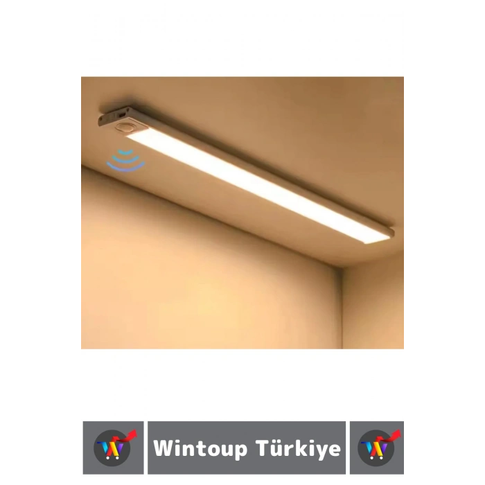 Premium Ev Oda Dolap İçi Çocuk Odası Gece Lambası Şarjlı Mıknatıslı Sensörlü LAMBA 43 Cm