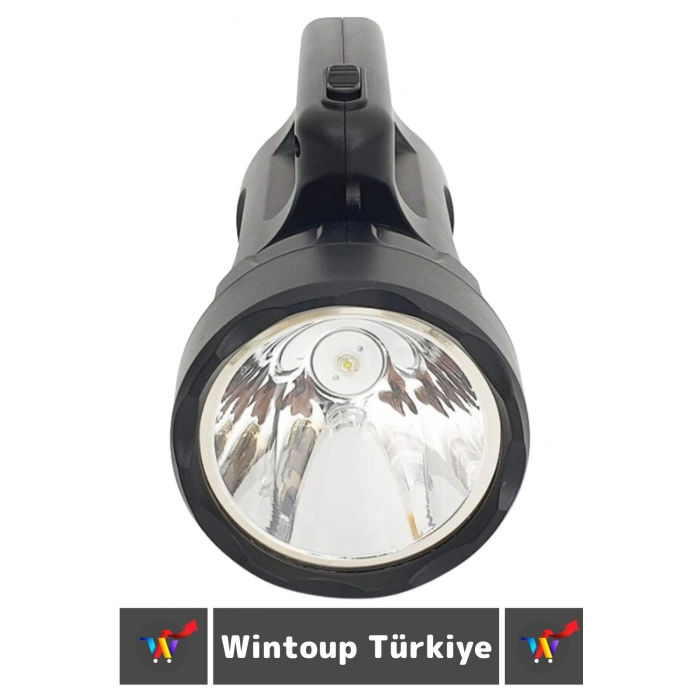 Premium Seri Uzun Ömürlü Kamp Avcı Deprem 3 Aydınlatma Modlu Şarjlı Beyaz Işık 900 Lümen El Feneri