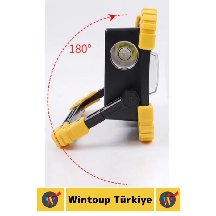 Premium Kamp Avcı Deprem 3 Renk Işıklı Güçlü Beyaz Işık 750 Lümen Güvenlik El Feneri Şarjlı Işıldak