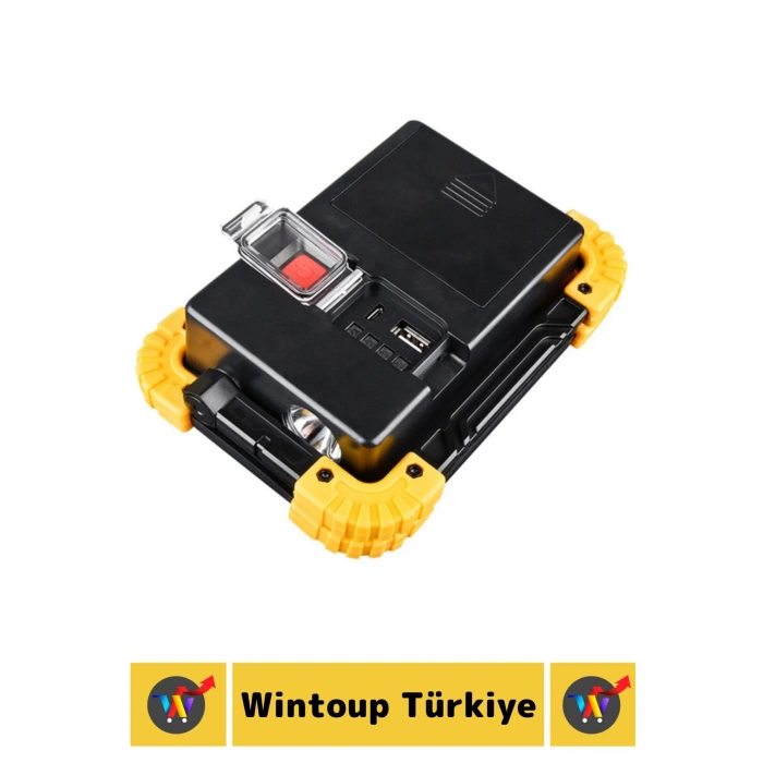 Premium Kamp Avcı Deprem 3 Renk Işıklı Güçlü Beyaz Işık 750 Lümen Güvenlik El Feneri Şarjlı Işıldak