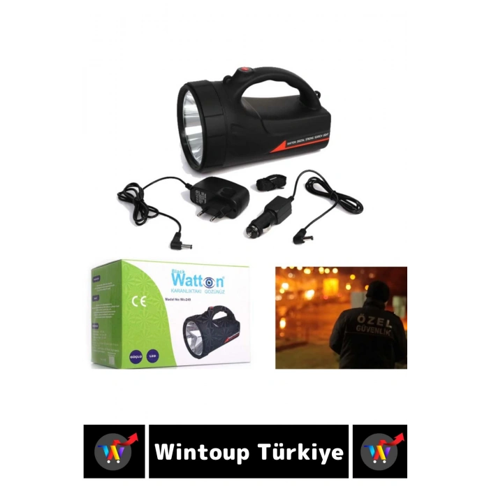 Premium Kamp Avcı Deprem 3 Aydınlatma Modlu Uzun Mesafeli Beyaz Işık Güvenlik EL FENERİ