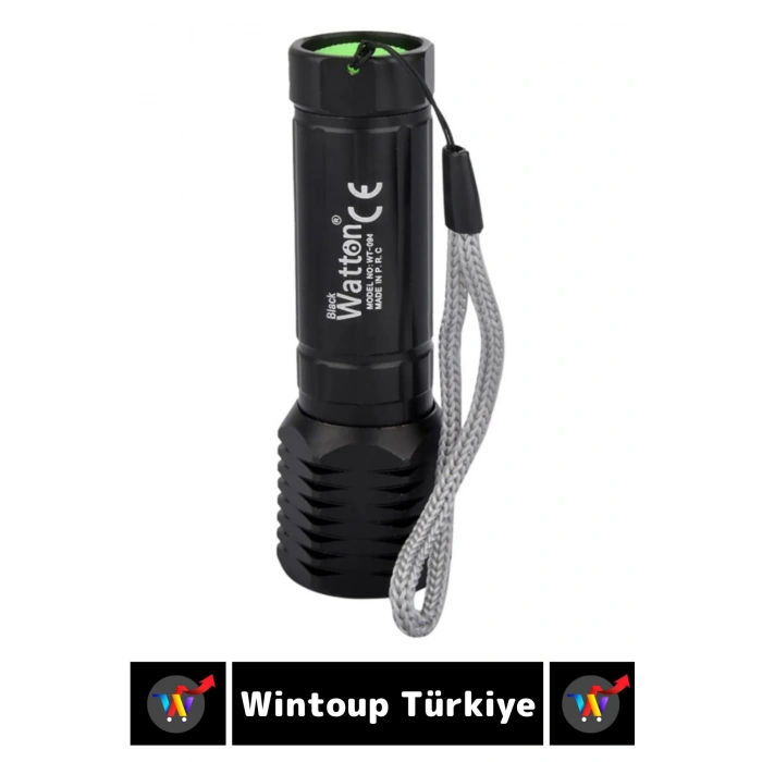 Kompakt Kamp Avcı Balıkçı Deprem Enerji Tasarrufu 3 Modlu Beyaz Işık Pilli Güçlü Zoom Mini EL FENERİ