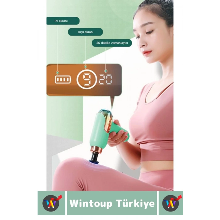 Ergonomik Kol Bacak Sırt Bel 4 Başlıklı 9 Vites Ayarlı Yüksek Titreşim Spor Fitness Kas Masaj Aleti