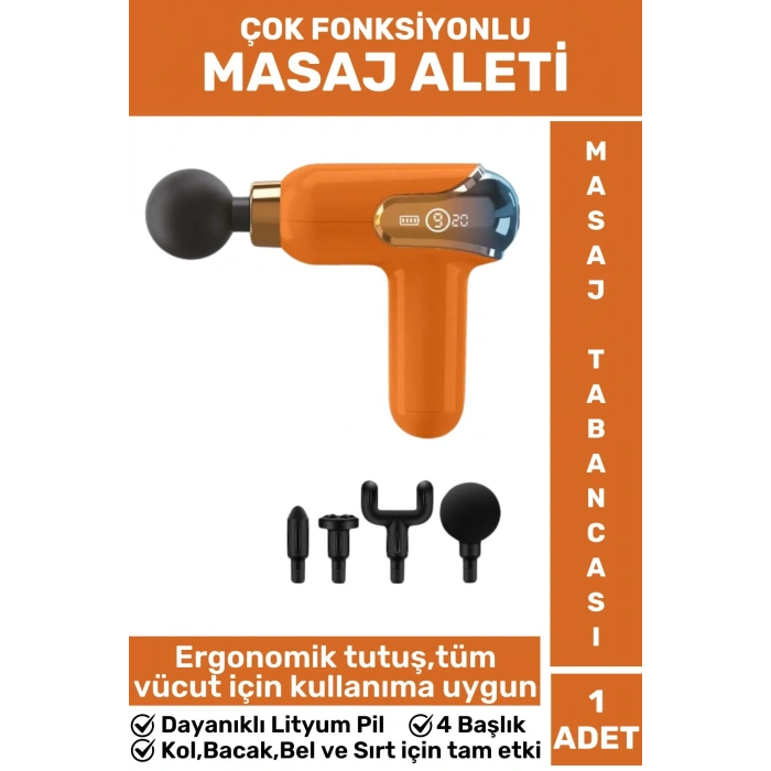 Ergonomik Kol Bacak Sırt Bel 4 Başlıklı 9 Vites Ayarlı Yüksek Titreşim Spor Fitness Kas Masaj Aleti