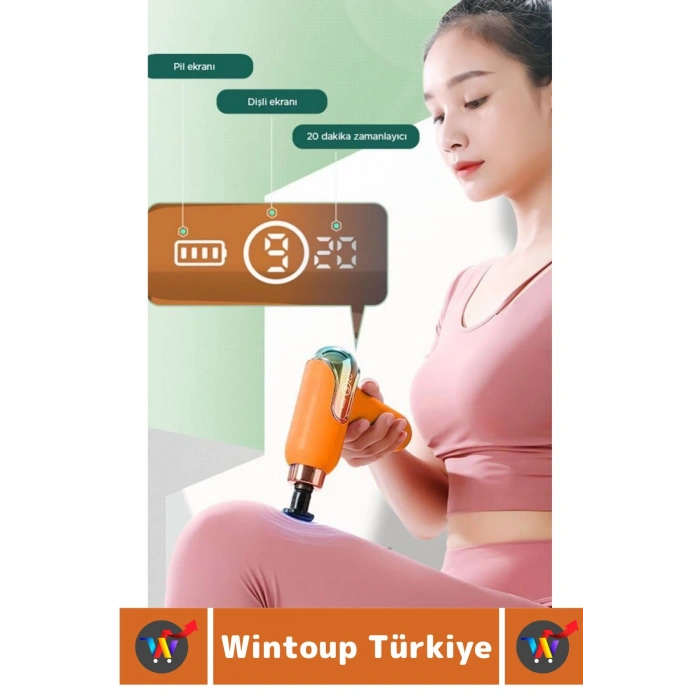 Ergonomik Kol Bacak Sırt Bel 4 Başlıklı 9 Vites Ayarlı Yüksek Titreşim Spor Fitness Kas Masaj Aleti