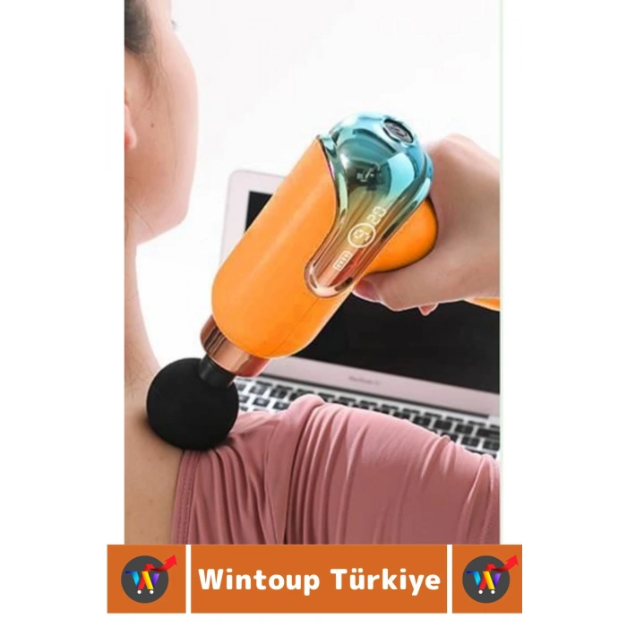 Ergonomik Kol Bacak Sırt Bel 4 Başlıklı 9 Vites Ayarlı Yüksek Titreşim Spor Fitness Kas Masaj Aleti