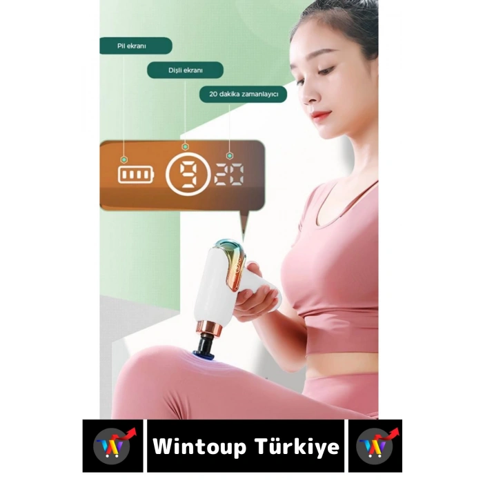 Ergonomik Kol Bacak Sırt Bel 4 Başlıklı 9 Vites Ayarlı Yüksek Titreşim Spor Fitness Kas Masaj Aleti