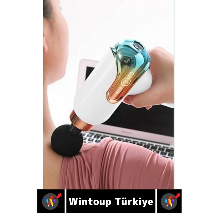 Ergonomik Kol Bacak Sırt Bel 4 Başlıklı 9 Vites Ayarlı Yüksek Titreşim Spor Fitness Kas Masaj Aleti