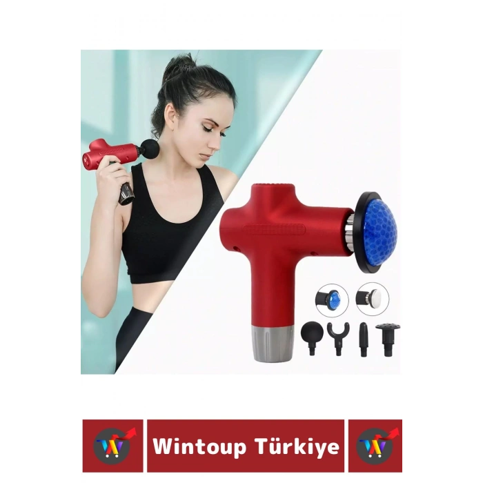 Ergonomik Kol Bacak Sırt Bel 6 Başlıklı Sıcak Soğuk Mod Yüksek Titreşim Spor Fitness Kas Masaj Aleti
