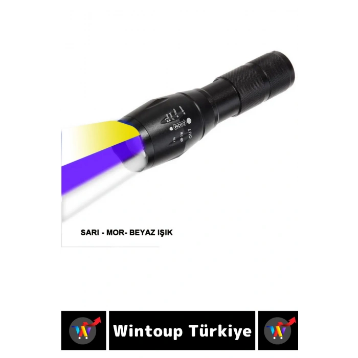 Profesyonel Kamp Avcı Güvenlik Okul Deprem Yüksek Mesafeli 3 Renk Güçlü Işık EL FENERİ