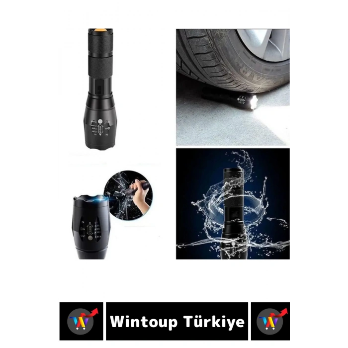 Profesyonel Kamp Avcı Güvenlik Okul Deprem Yüksek Mesafeli 3 Renk Güçlü Işık EL FENERİ